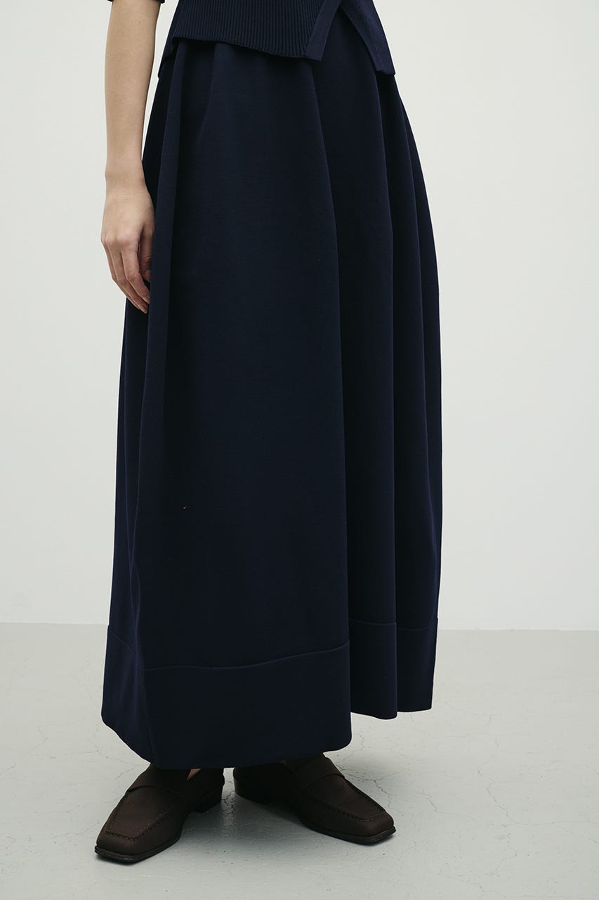 2ピースハーフスリーブポロニットワンピース NVY M