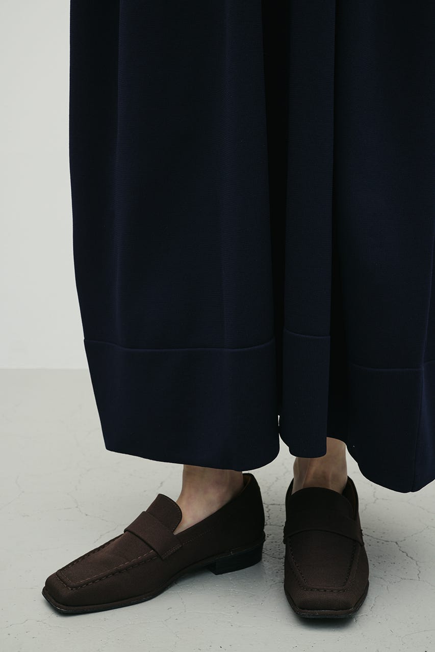 2ピースハーフスリーブポロニットワンピース NVY M