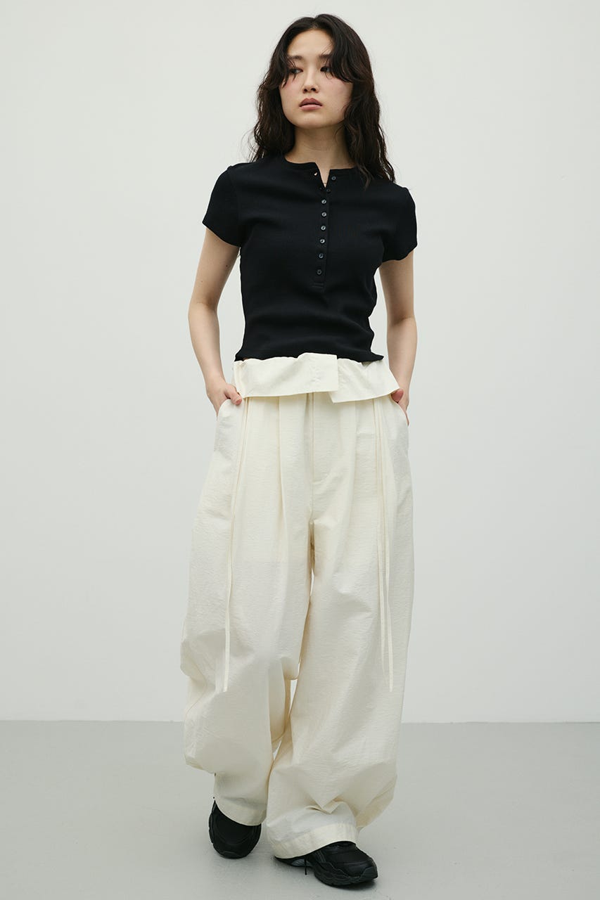 ヘンリーネックT BLK FREE