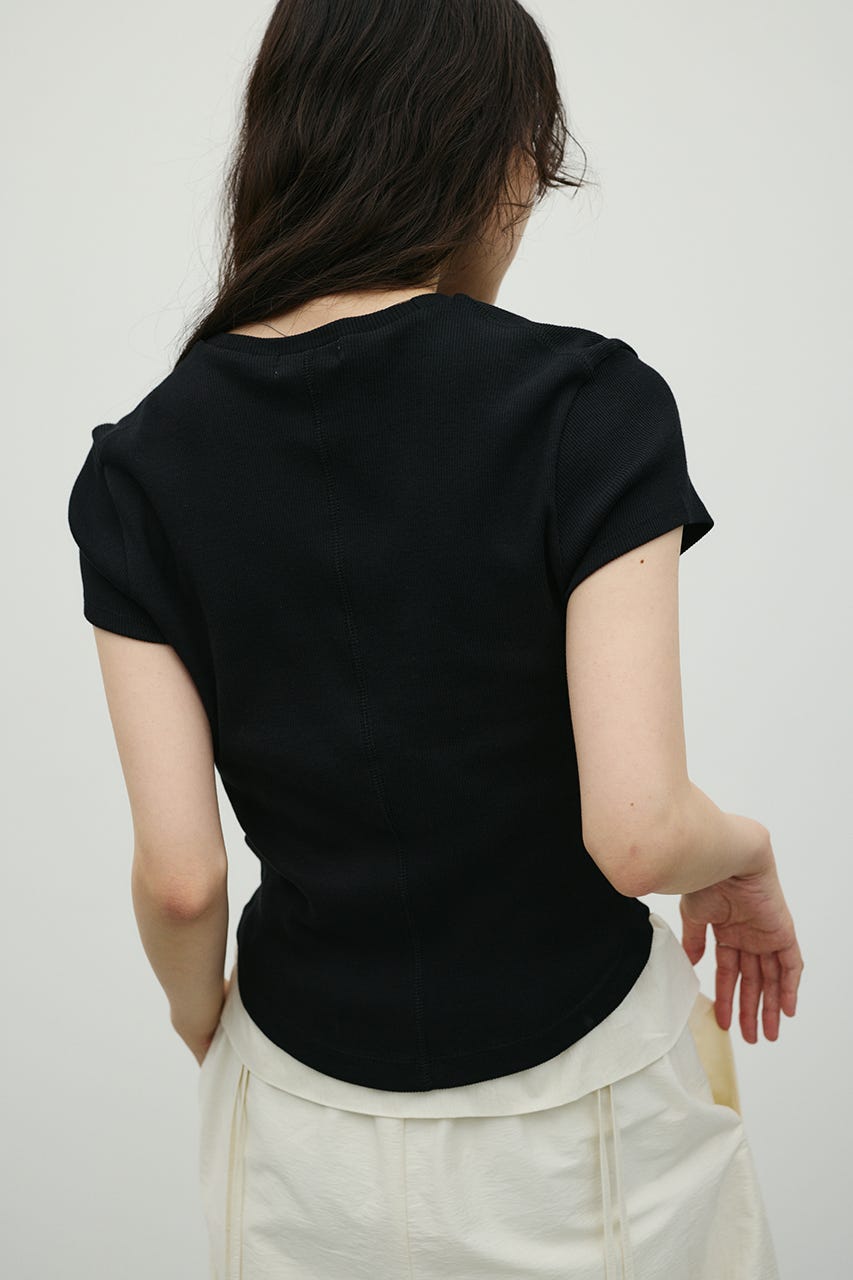ヘンリーネックT BLK FREE