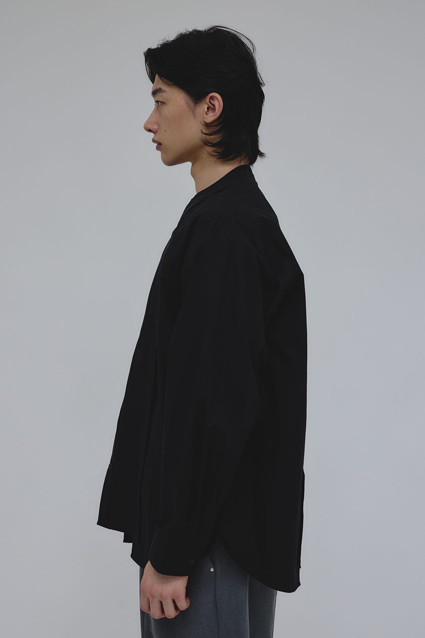 クラとし STYLEMIXER | タックデザインノーカラーシャツ (シャツ