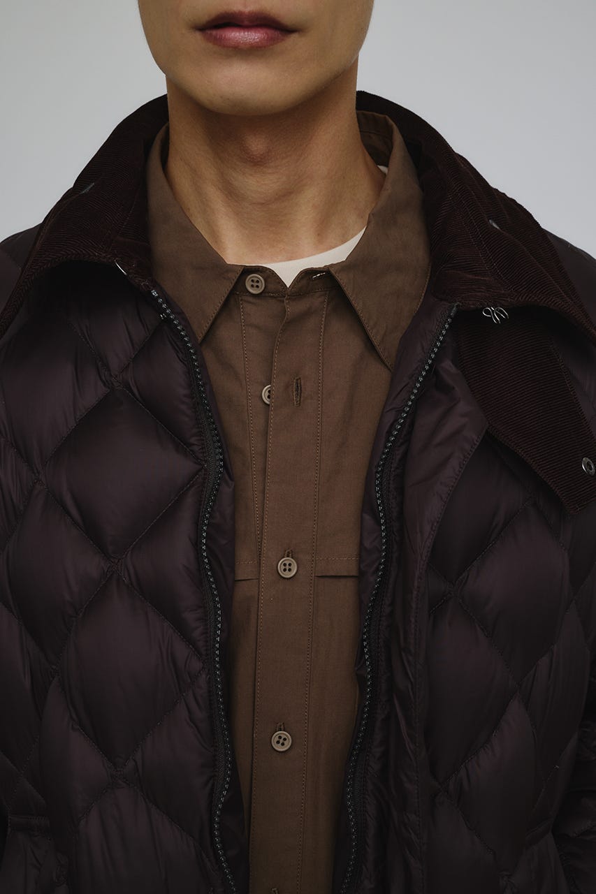 【別注】TAIONメンズダウンジャケット BRN FREE