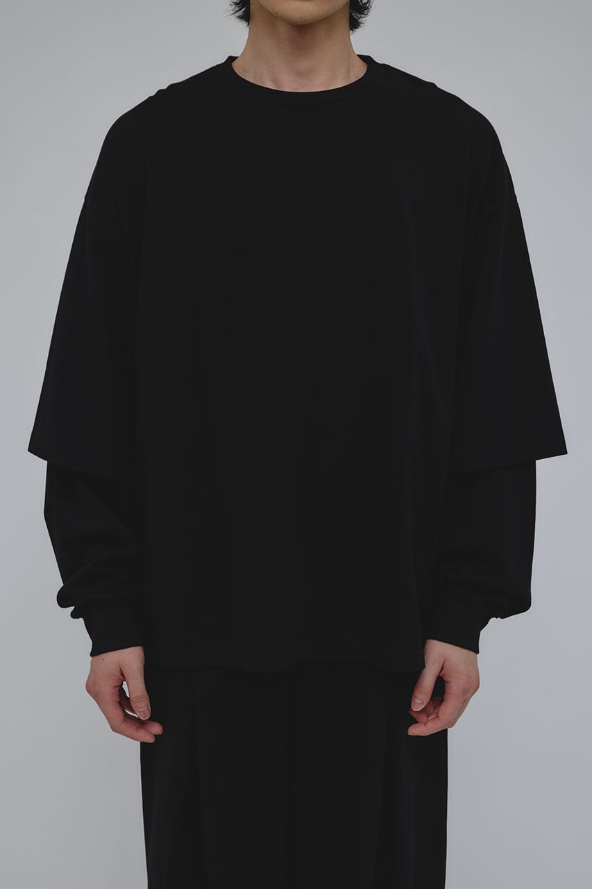 レイヤードロングスリーブT BLK M