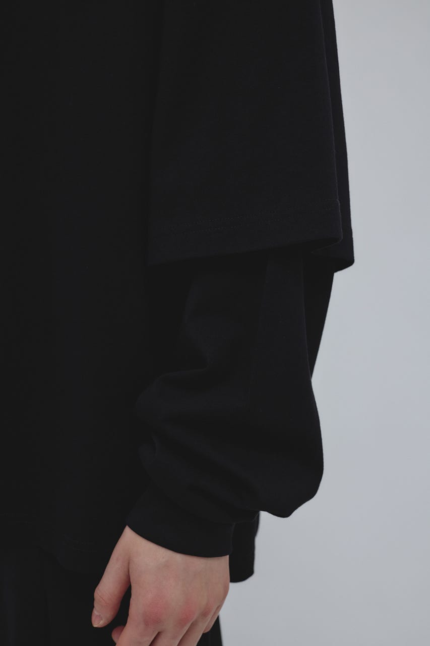 レイヤードロングスリーブT BLK M