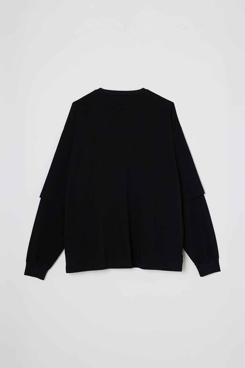 レイヤードロングスリーブT BLK M