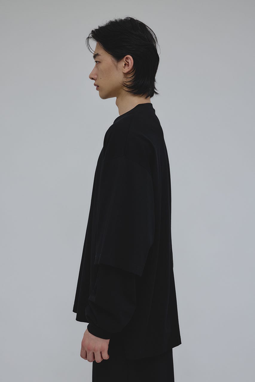 レイヤードロングスリーブT BLK M