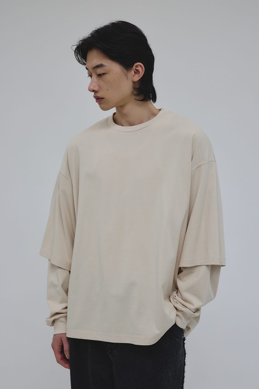 レイヤードロングスリーブT L/BEG L