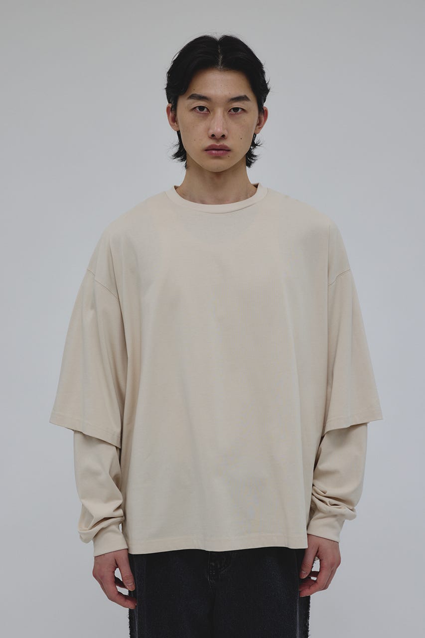 レイヤードロングスリーブT L/BEG L