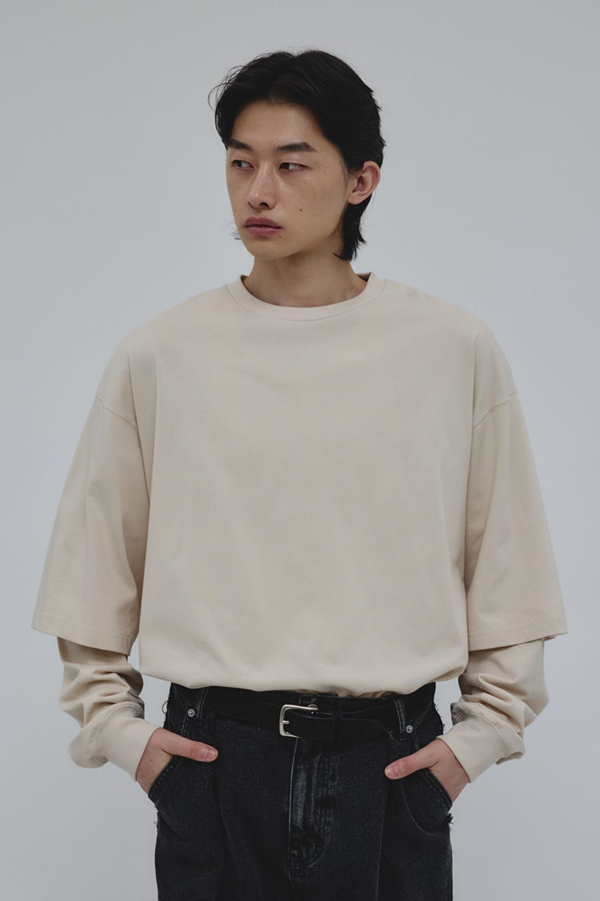 レイヤードロングスリーブT L/BEG L