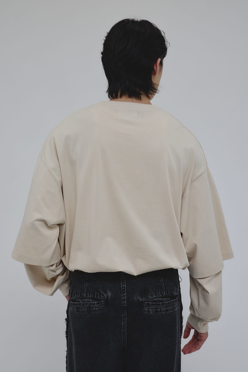 レイヤードロングスリーブT L/BEG L