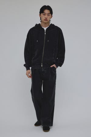 ピグメントジップパーカー