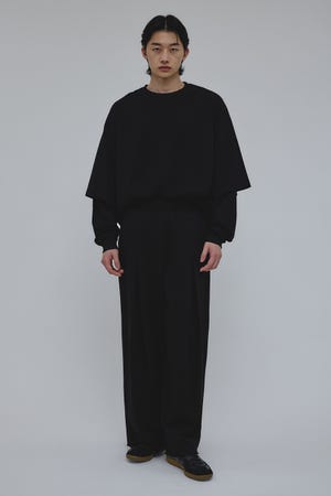 ワイドタックスウェットパンツ