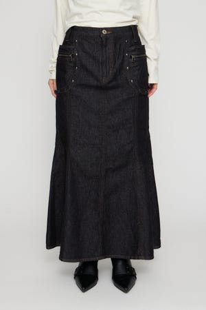 STUDS POCKET DENIM スカート