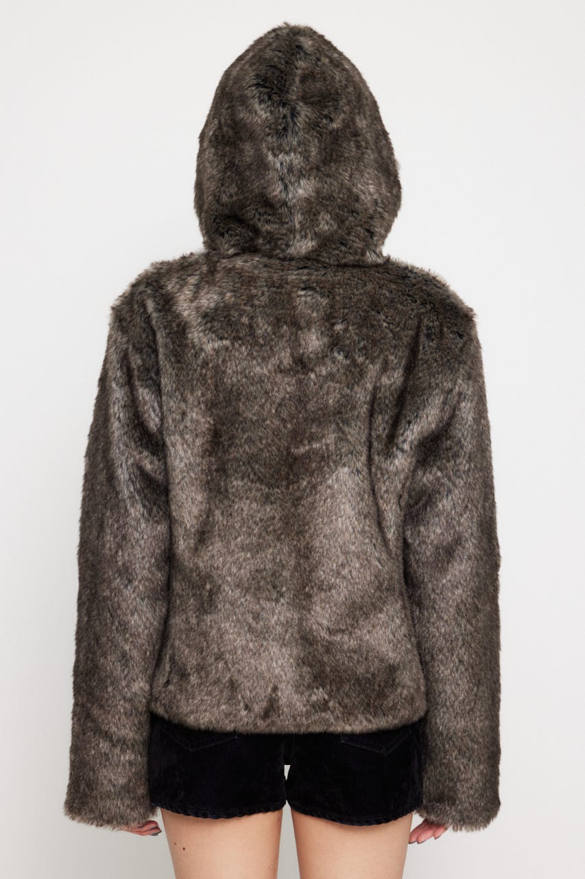 LAGUA GEM | FAUX FUR HOODIE ブルゾン (ブルゾン ) |SHEL'TTER