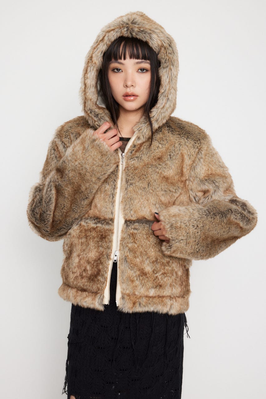 【完売品】 BLUELEA ブルレア Dot tweed fur gilet 完売品】 BLUELEA ブルレア Dot tweed fur gilet
