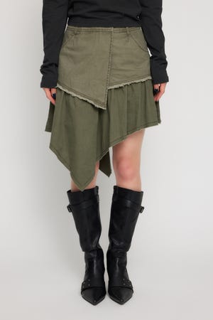 ASYMMETRY DRAPE COTTON スカート