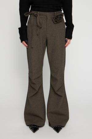 CORSAGE BELT SET FLARE パンツ