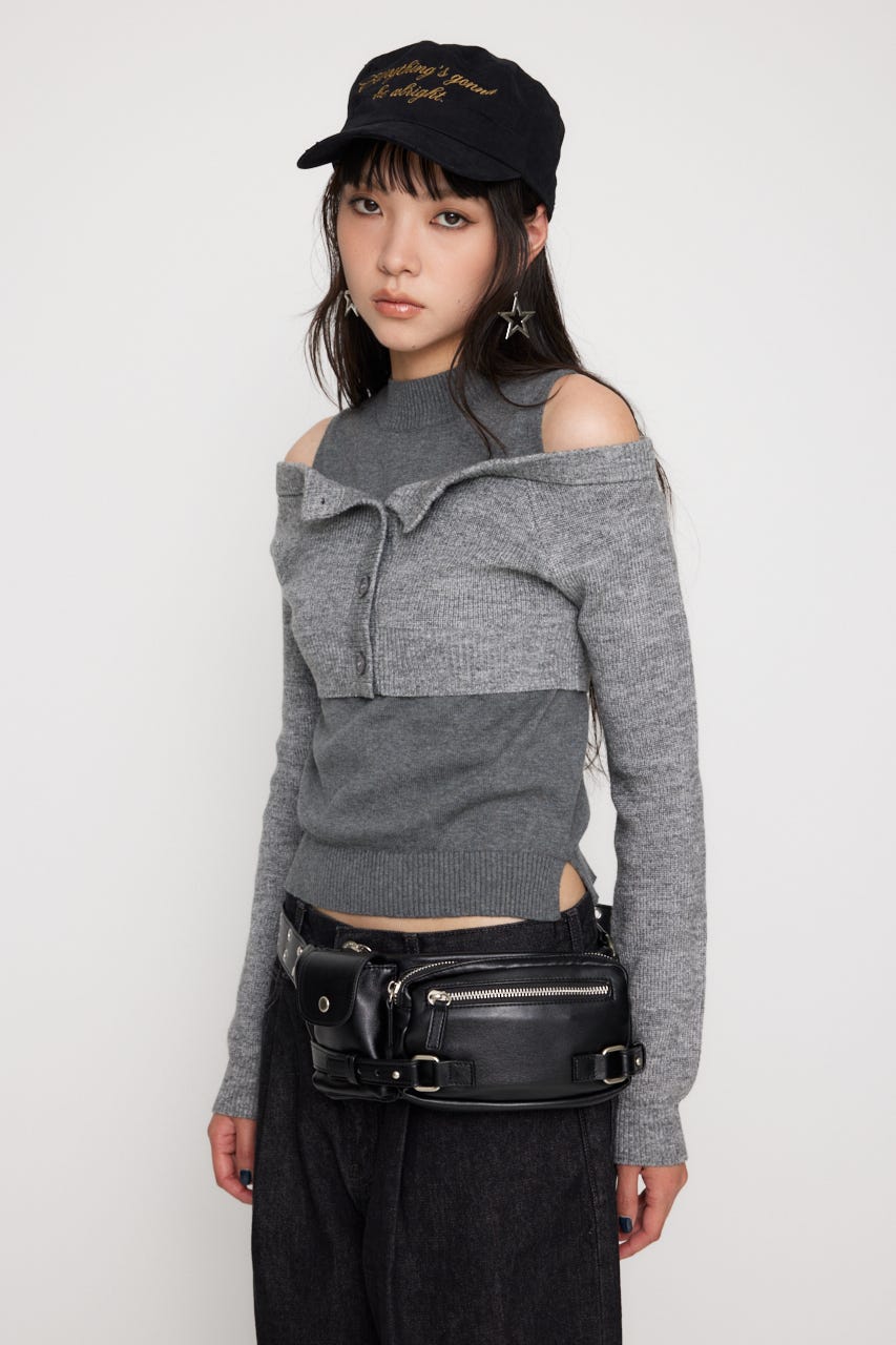 RING WAIST POUCH ベルト BLK FREE