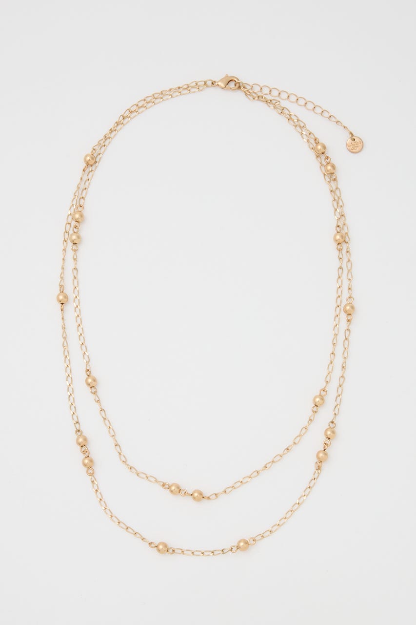 METAL BALL CHAIN ネックレス GLD FREE
