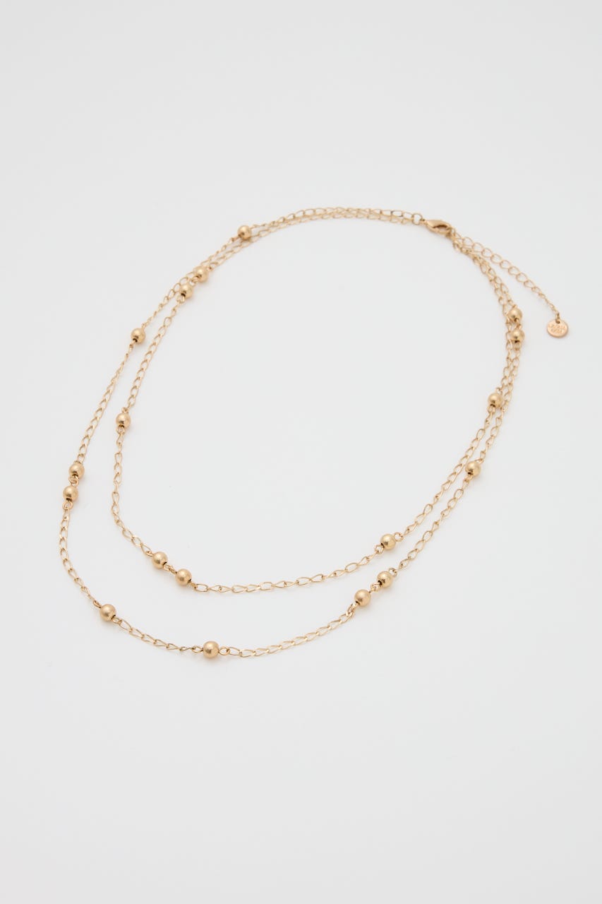 METAL BALL CHAIN ネックレス GLD FREE