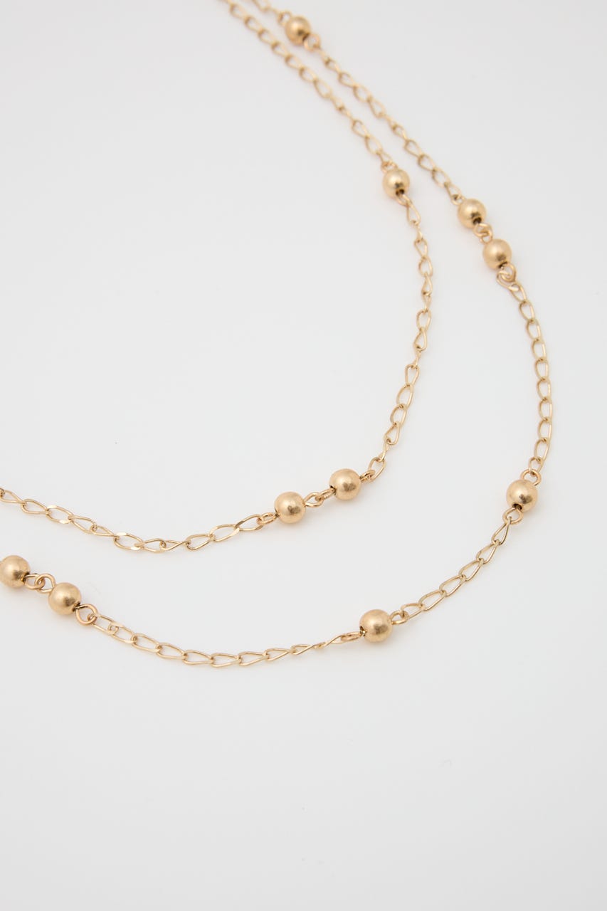 METAL BALL CHAIN ネックレス GLD FREE