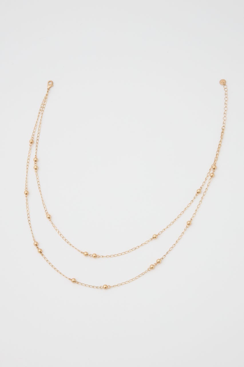 METAL BALL CHAIN ネックレス GLD FREE
