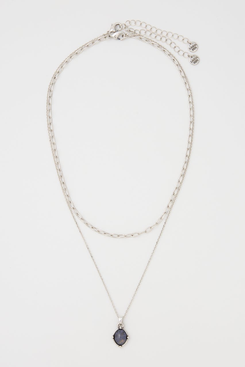 VINTAGE STONE SET ネックレス SLV FREE