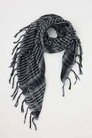 CHECK FRINGE スカーフ