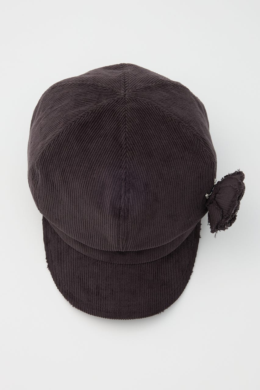 CORDUROY CORSAGE キャスケット BLK FREE