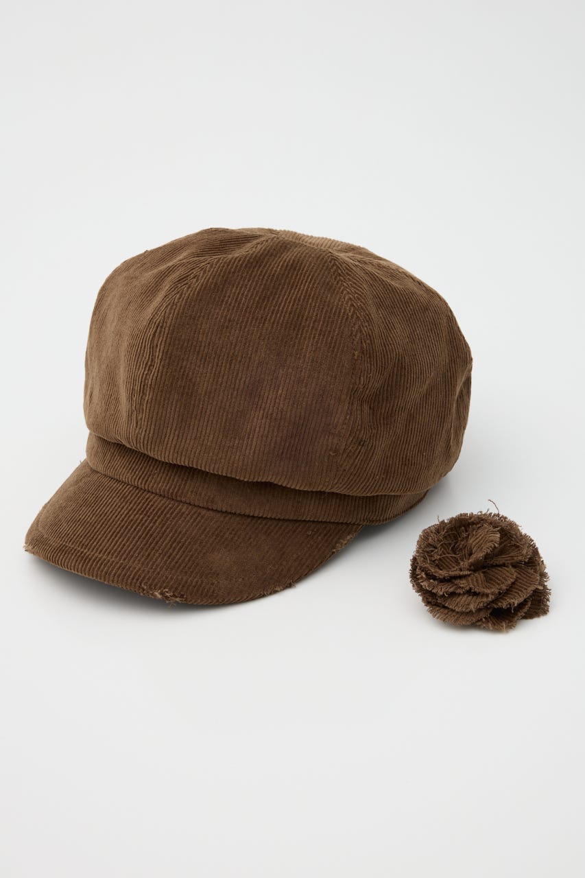 CORDUROY CORSAGE キャスケット BRN FREE