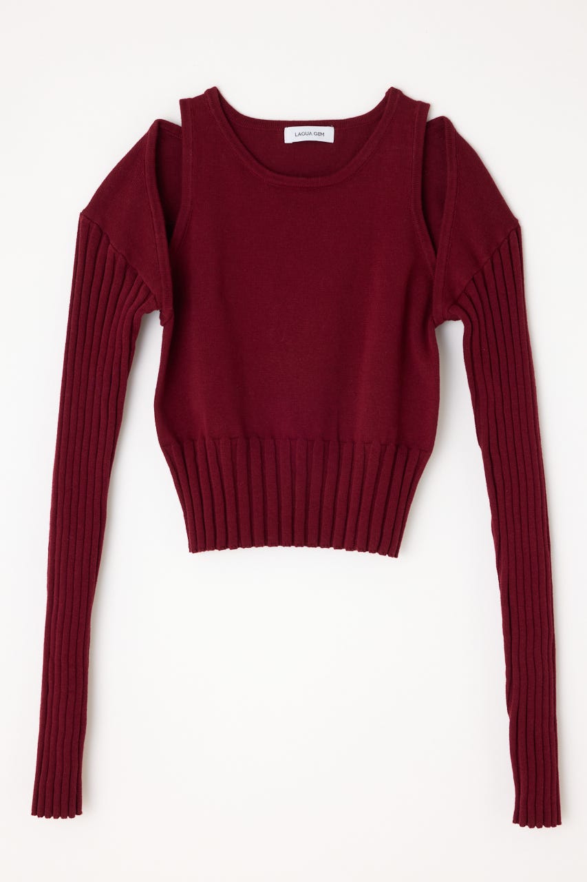 最終お値下げ【新品未使用品】Gajess bandeau rib tops LAGUA GEM | CROSS RIB KNIT トップス (キャミソール ) |SHEL
