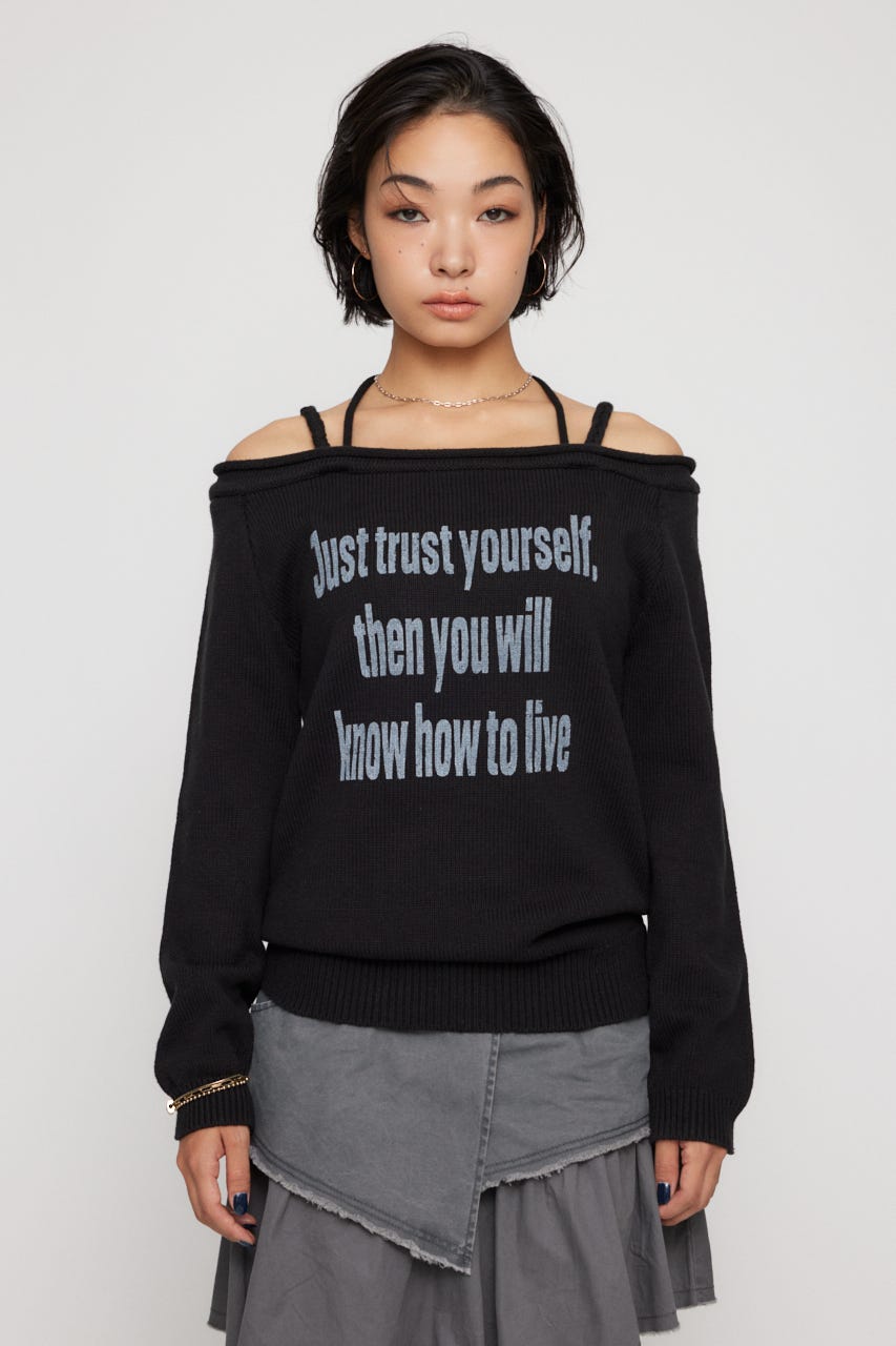 【SKOOT】GROW OP KNIT スクート フィッシュネット ニット LAGUA GEM | NECK LOOSEY PRINT ニット (ニット ) |SHEL'TTER