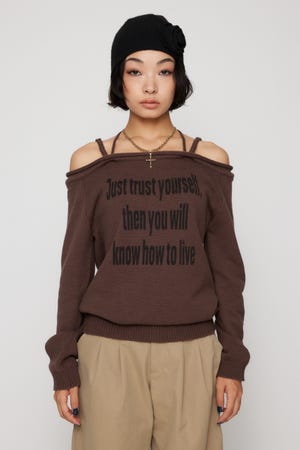 NECK LOOSEY PRINT ニット