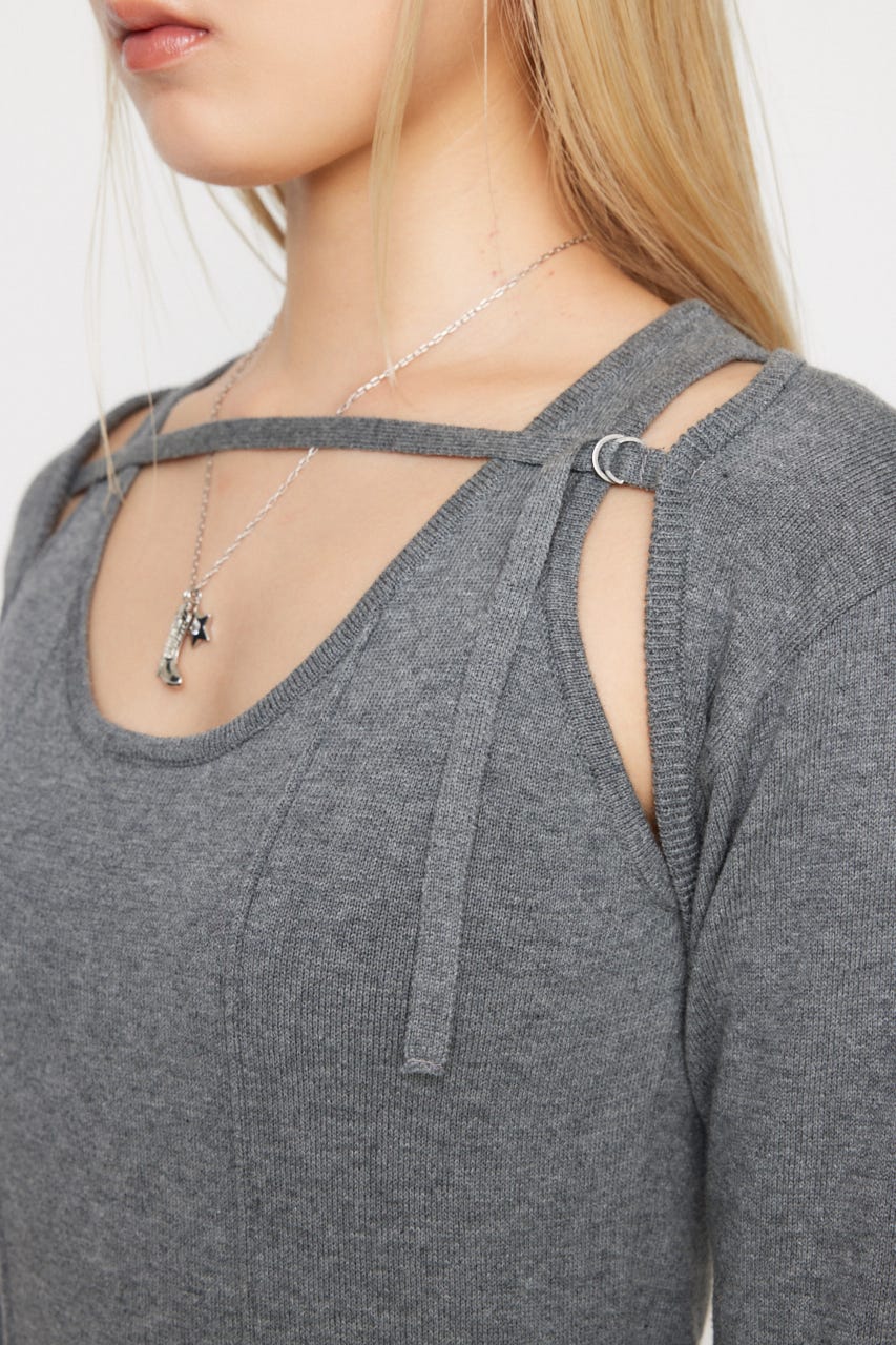 POCKET LINE 2PIECE ワンピース GRY S