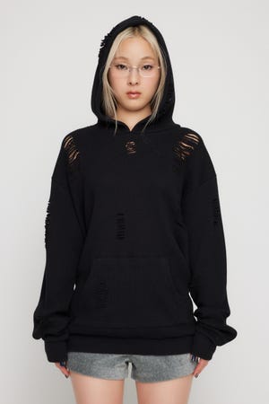 OVER CRASH HOODIE トップス