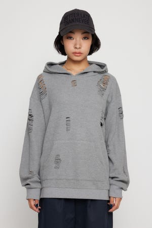 OVER CRASH HOODIE トップス