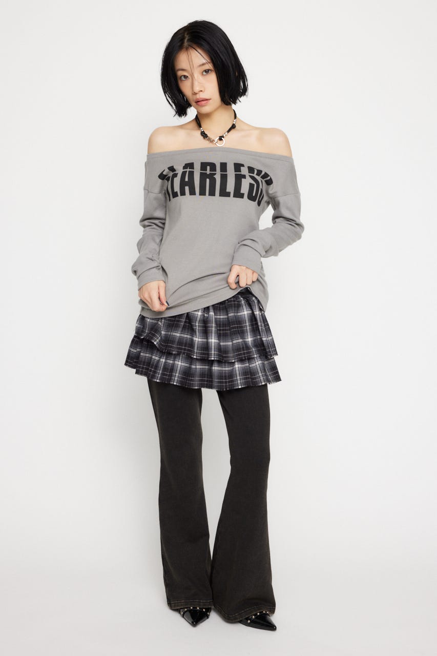 LAGUA GEM | OFF SHOLDER PRINT チュニック (Tシャツ