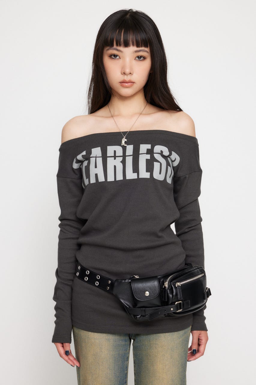 LAGUA GEM | OFF SHOLDER PRINT チュニック (Tシャツ