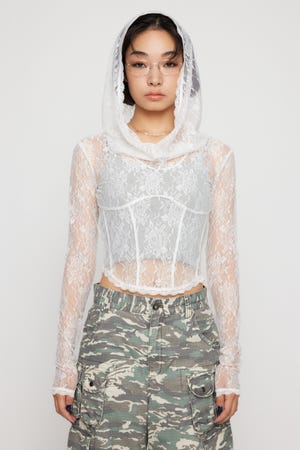 SEIRA×LAGUA LACE HOODIE