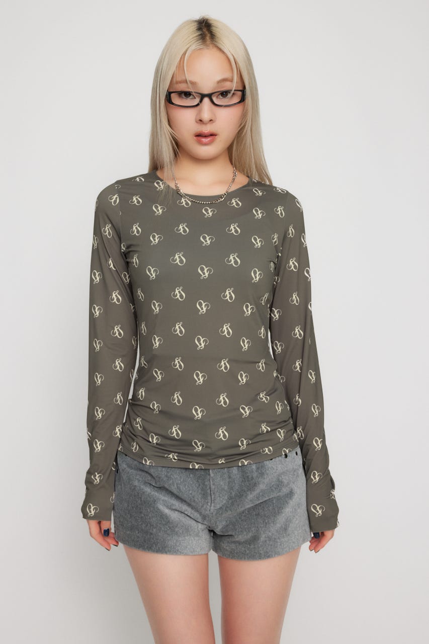 SEIRA×LAGUA SECOND SKIN TOPS グレー LAGUA GEM | SEIRA×LAGUA SECOND SKIN TOPS (Tシャツ