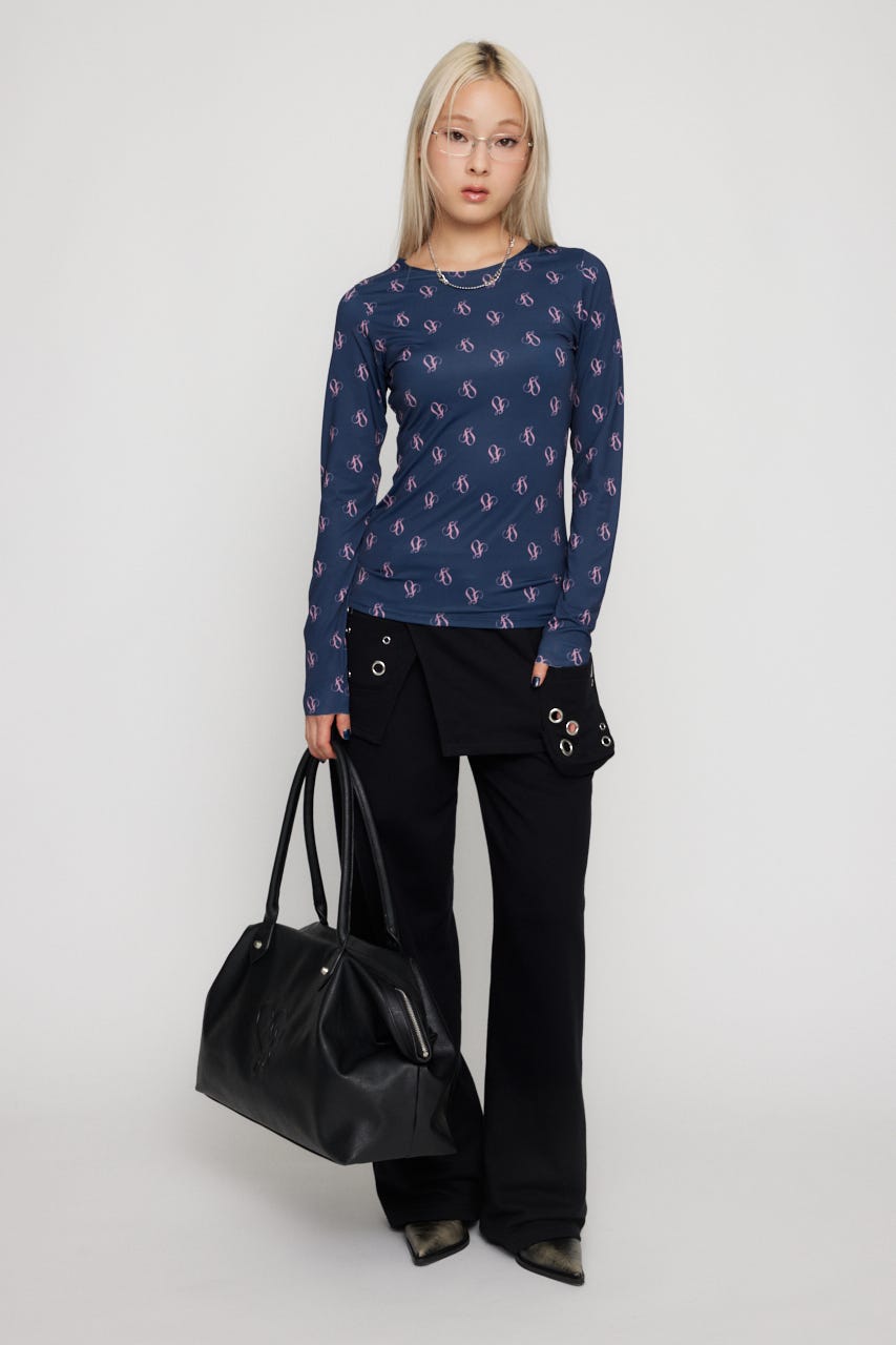 SEIRA×LAGUA SECOND SKIN TOPS グレー LAGUA GEM | SEIRA×LAGUA SECOND SKIN TOPS (Tシャツ