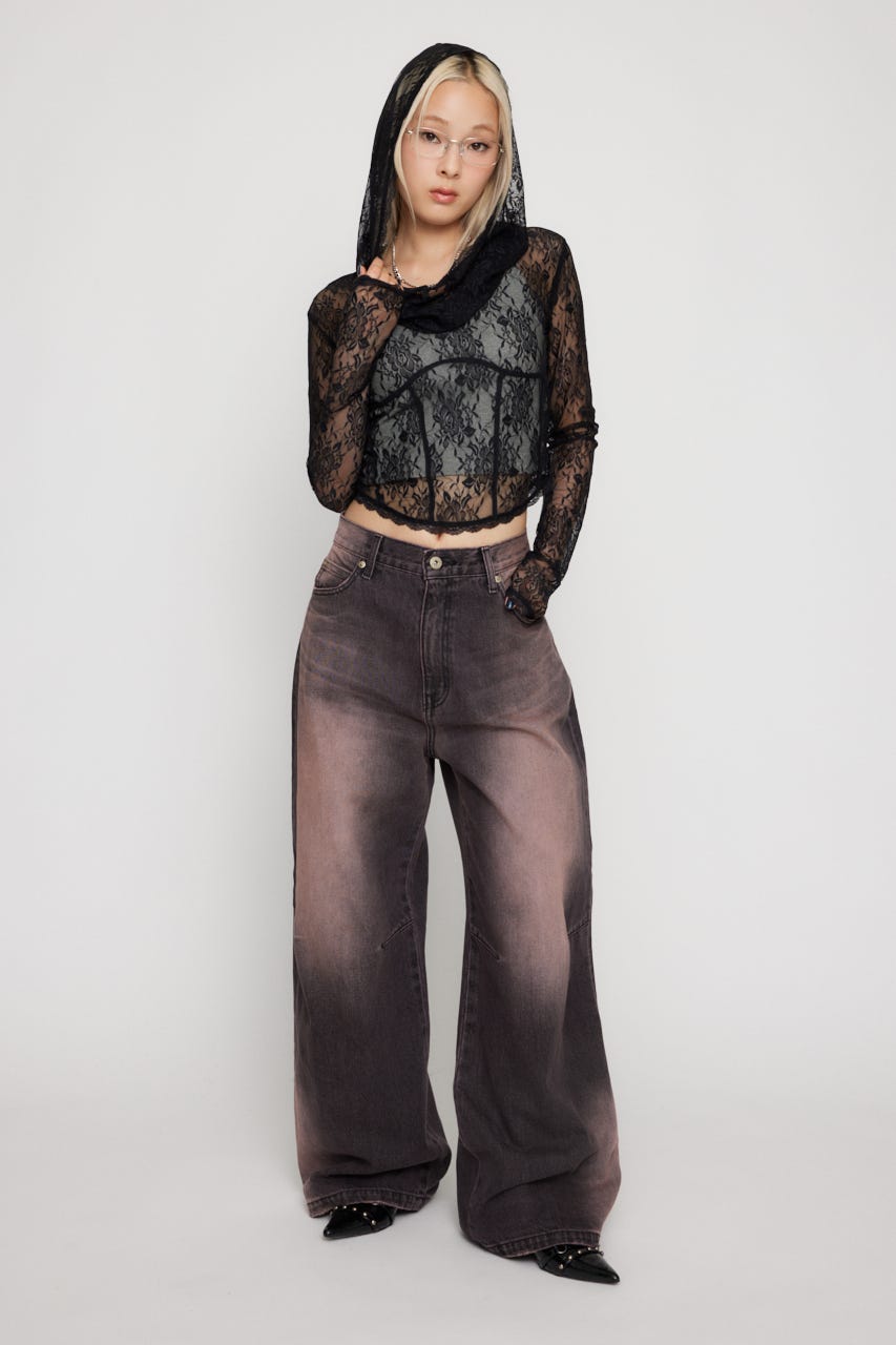 LAGUA×SEIRA デニム LAGUA GEM | SEIRA×LAGUA TUCK WASH DENIM (ストレート ) |SHEL