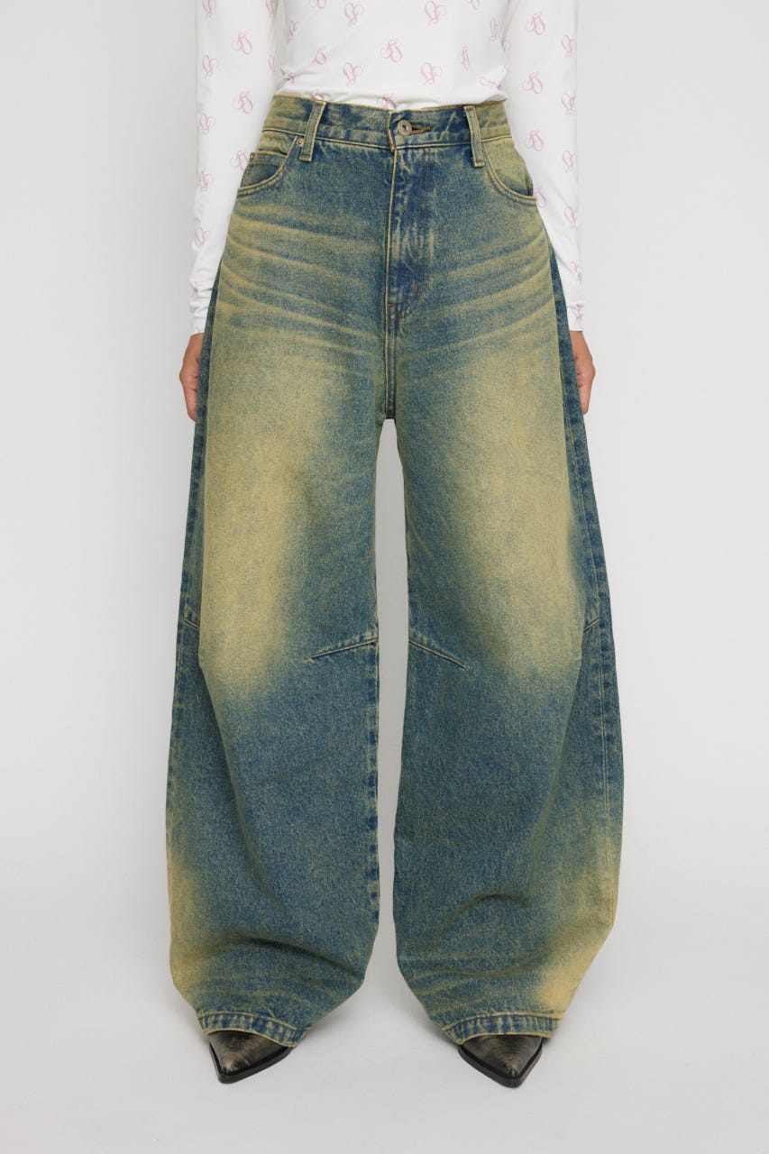 LAGUA×SEIRA デニム LAGUA GEM | SEIRA×LAGUA TUCK WASH DENIM (ストレート ) |SHEL