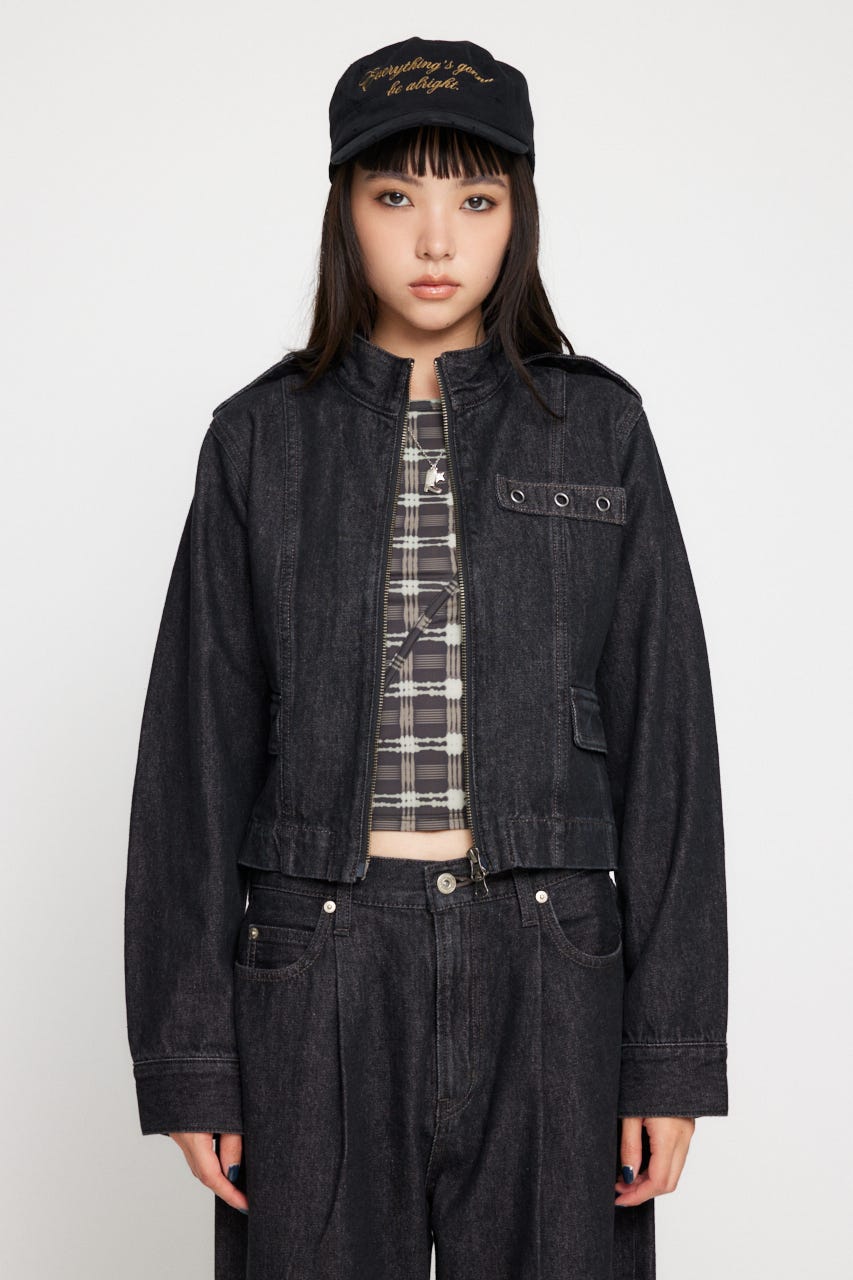 LAGUA GEM | STAND NECK ZIP デニムジャケット (デニム