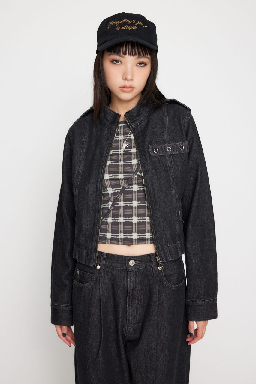 LAGUA GEM | STAND NECK ZIP デニムジャケット (デニム