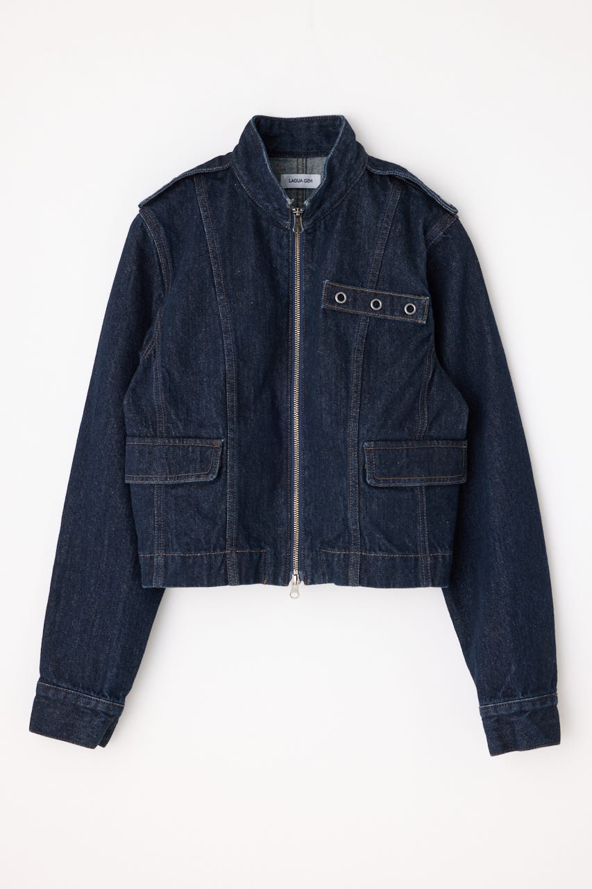 LAGUA GEM | STAND NECK ZIP デニムジャケット (デニム