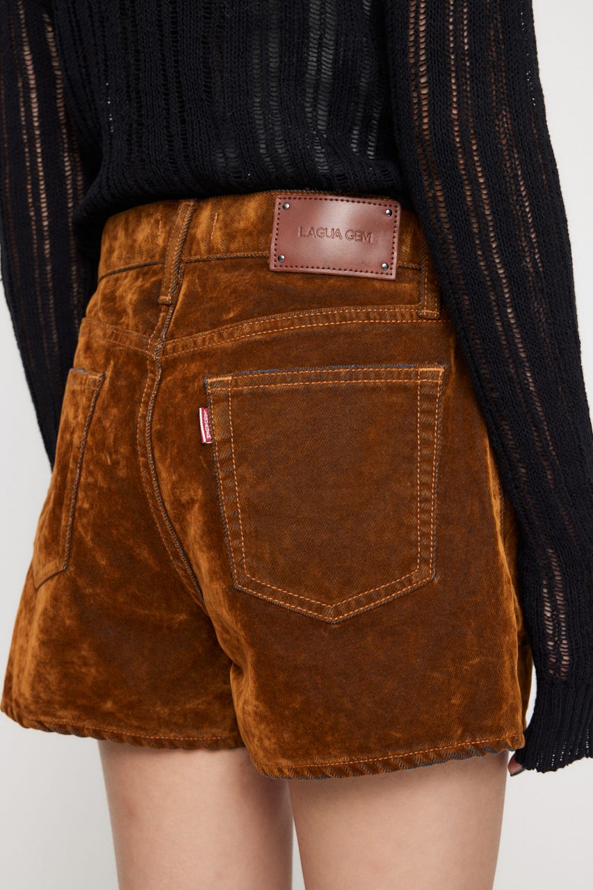 LAGUA GEM ショートパンツ LAGUA GEM パンツ FRINGE LACE UP ショートパンツ レディース