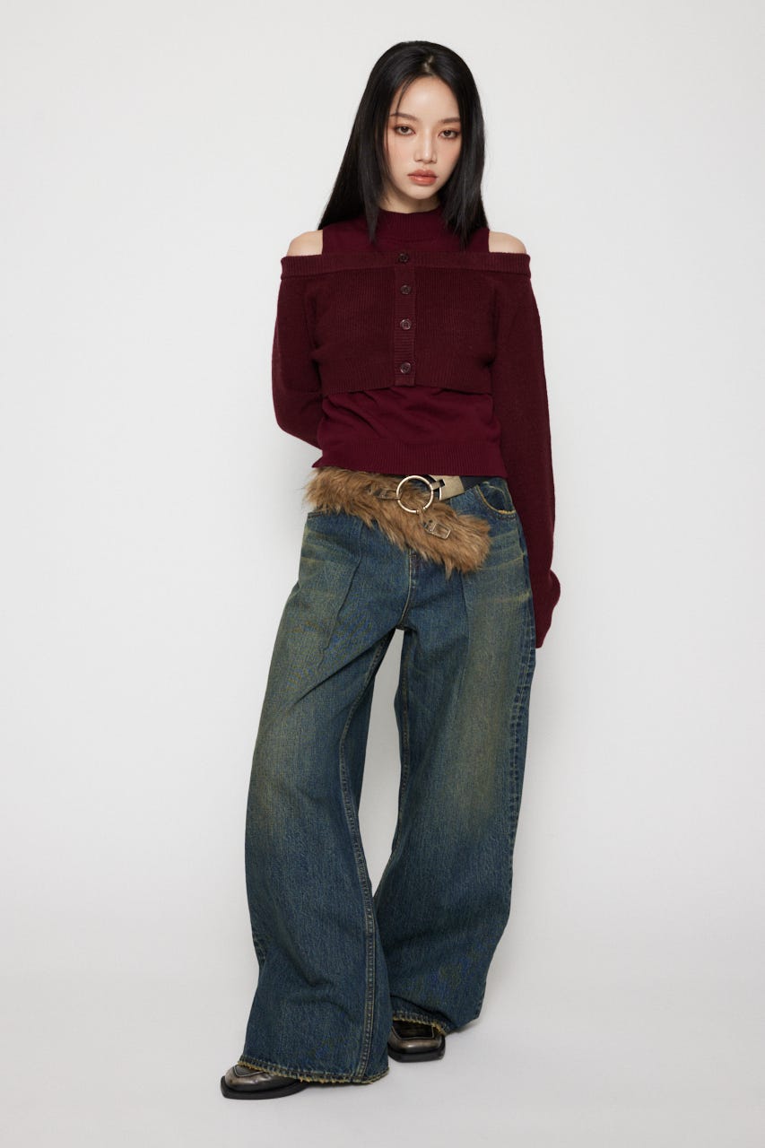 LAGUA GEM デニム LAGUA GEM | CLASSIC WASH TUCK デニム (ストレート ) |SHEL