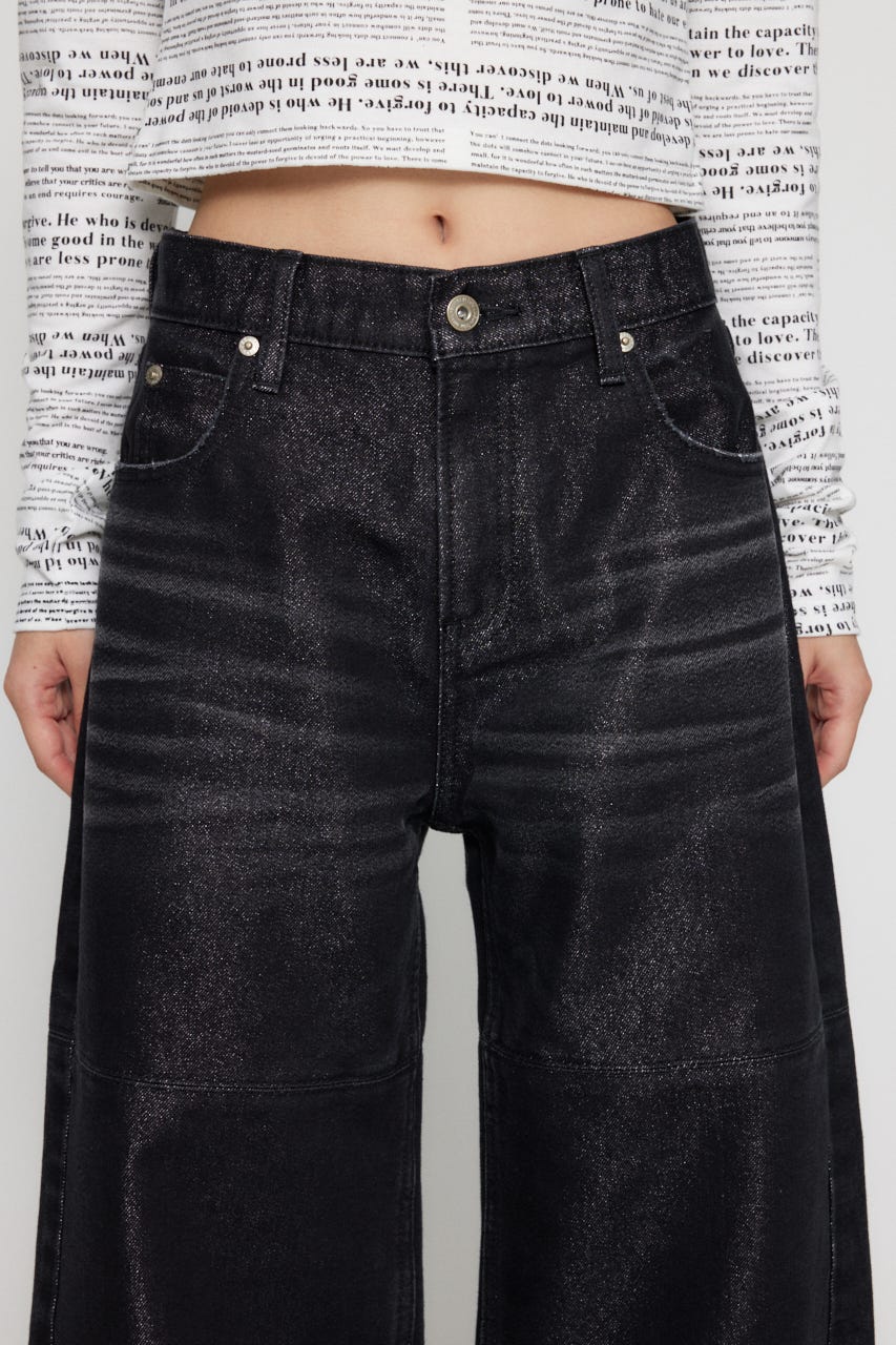 LAGUA GEM デニム LAGUA GEM | LOW WAIST CRASH FLARE デニム (フレア ) |SHEL