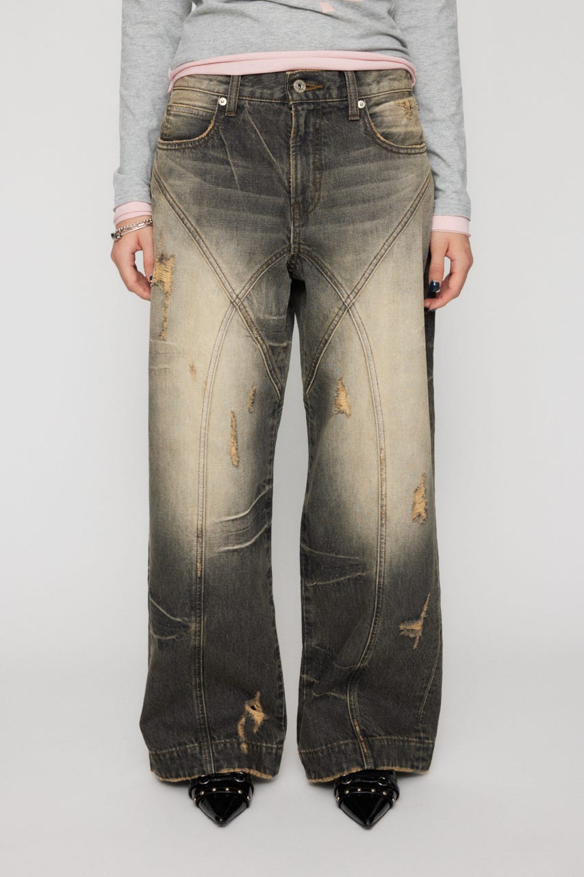 LAGUA GEM デニム LAGUA GEM | VINTAGE PRINT STRAIGHT デニム (ストレート